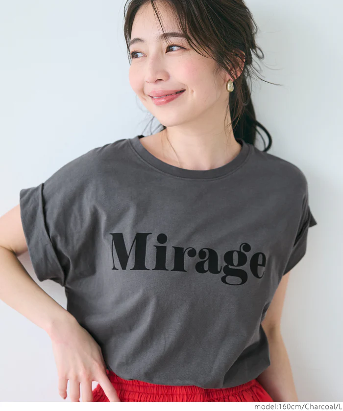 セール★990円→550円 フレンチスリーブロゴプリントTシャツ レディース メール便不可 - Image 8