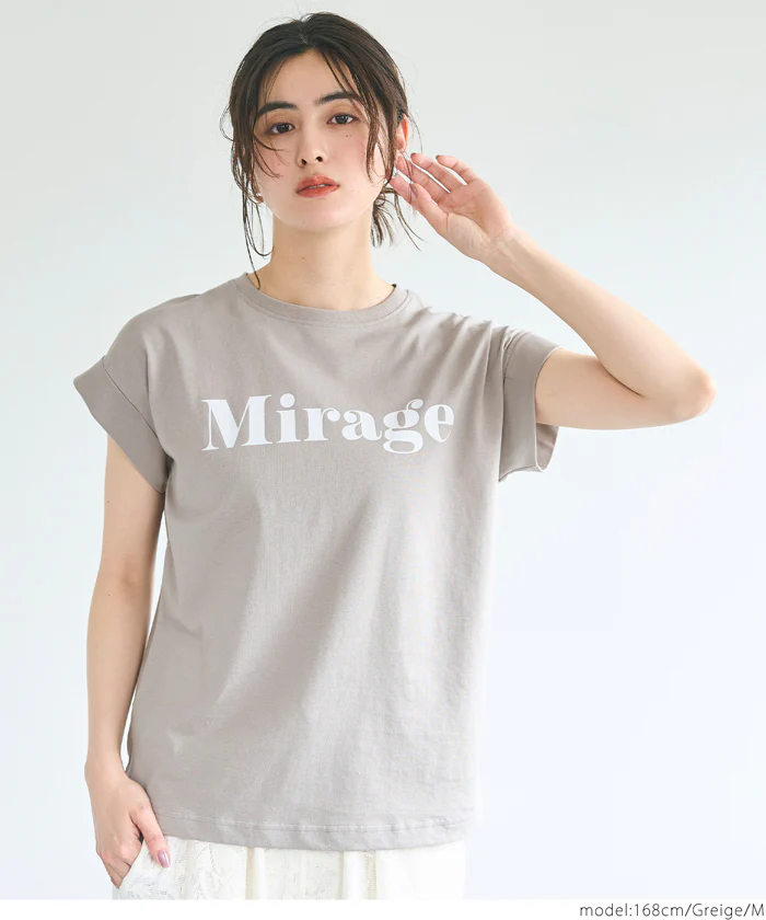 セール★990円→550円 フレンチスリーブロゴプリントTシャツ レディース メール便不可 - Image 9