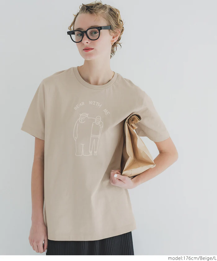 ベアプリントTシャツ メンズ レディース メール便不可 - Image 4