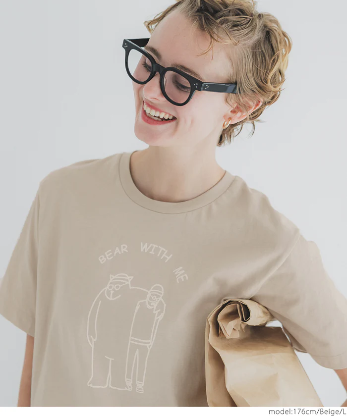 ベアプリントTシャツ メンズ レディース メール便不可 - Image 6