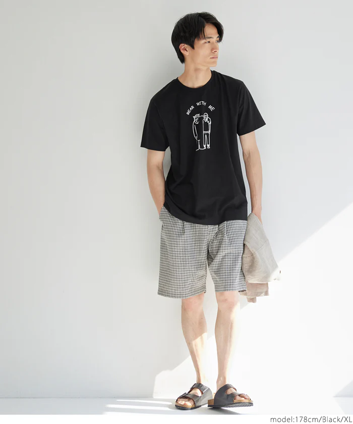 ベアプリントTシャツ メンズ レディース メール便不可 - Image 7