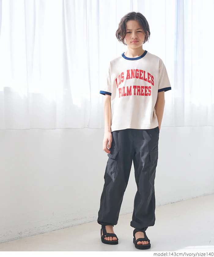 セール★790円→110円カレッジプリントリンガーTシャツ キッズ メール便不可 - Image 2