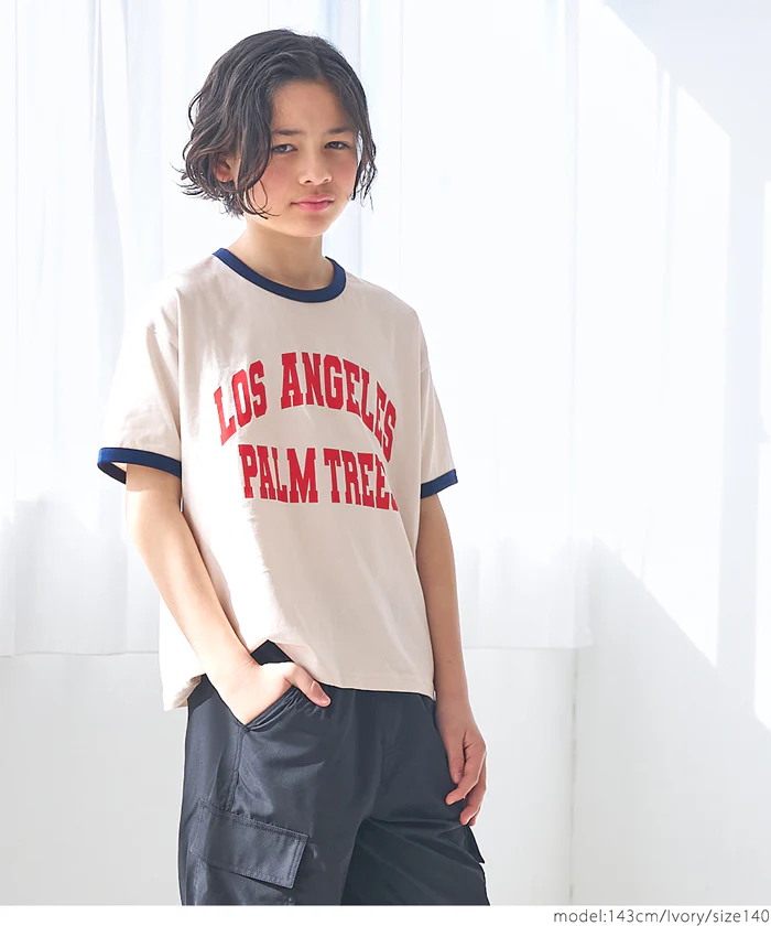 セール★790円→110円カレッジプリントリンガーTシャツ キッズ メール便不可 - Image 3