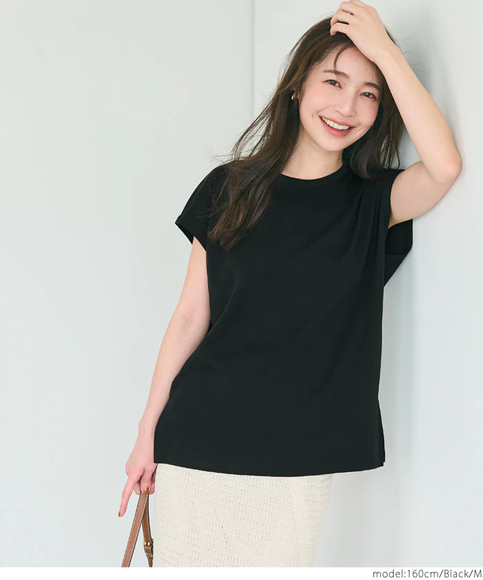 セール★990円→550円 スムースフレンチスリーブTシャツ レディース メール便不可 - Image 10
