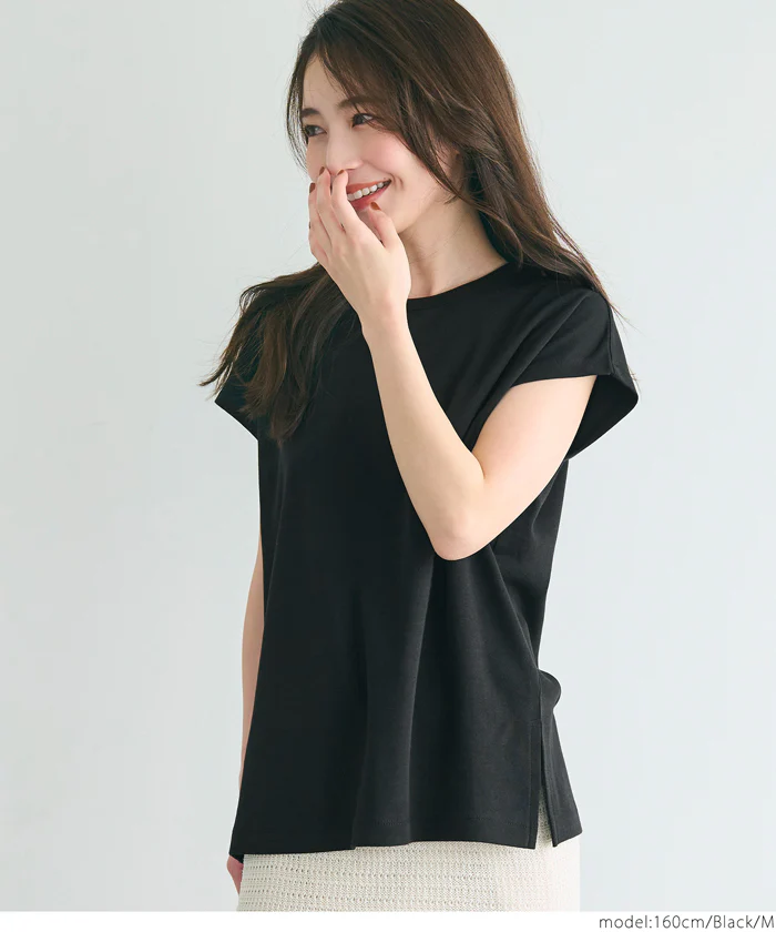 セール★990円→550円 スムースフレンチスリーブTシャツ レディース メール便不可 - Image 13