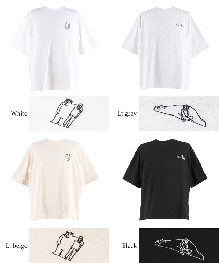 ワンポイント刺繍Tシャツ メンズ レディース メール便不可 - Image 19