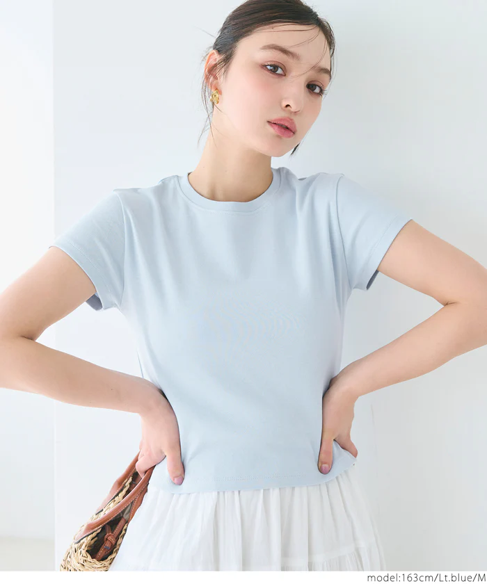 セール★890円→550円 スムースコンパクトミニTシャツ レディース メール便不可 - Image 17