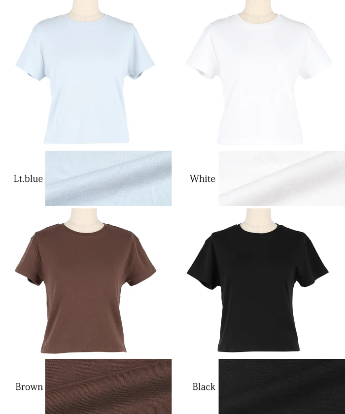 セール★890円→550円 スムースコンパクトミニTシャツ レディース メール便不可 - Image 21