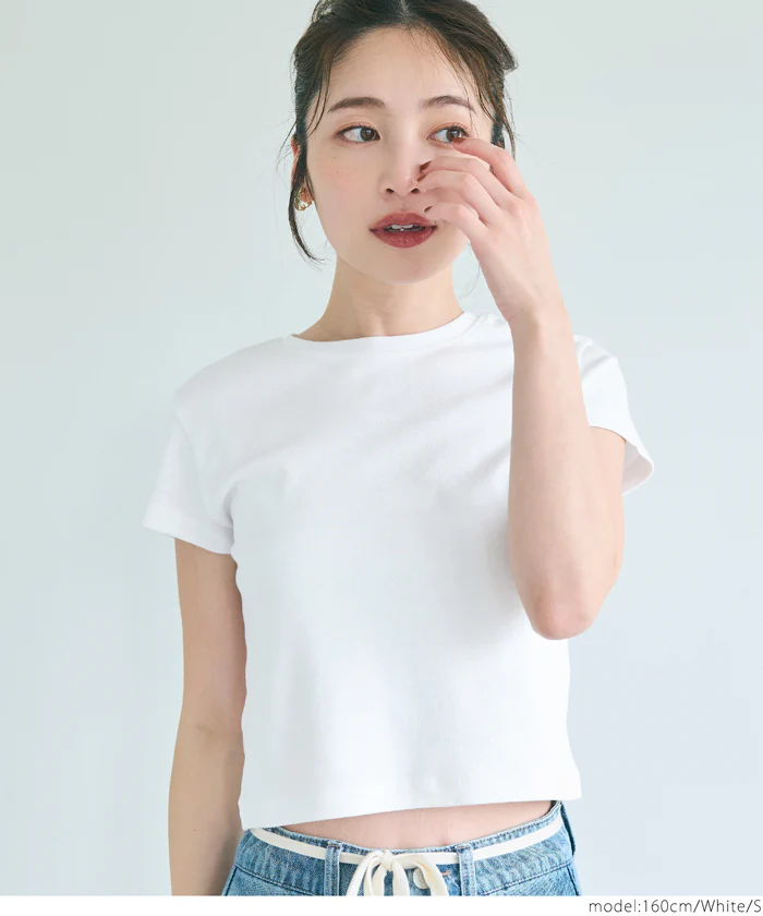 セール★890円→550円 スムースコンパクトミニTシャツ レディース メール便不可 - Image 6
