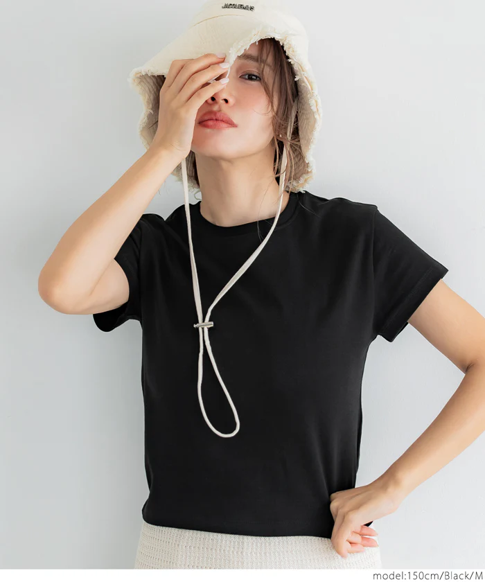 セール★890円→550円 スムースコンパクトミニTシャツ レディース メール便不可 - Image 9