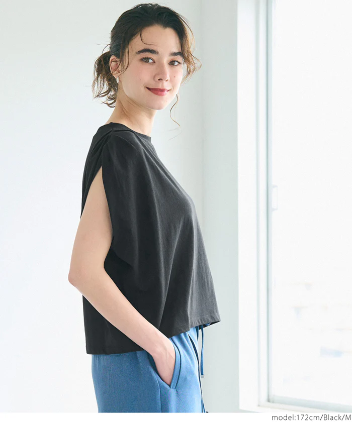 袖タックTシャツ レディース メール便不可 - Image 3