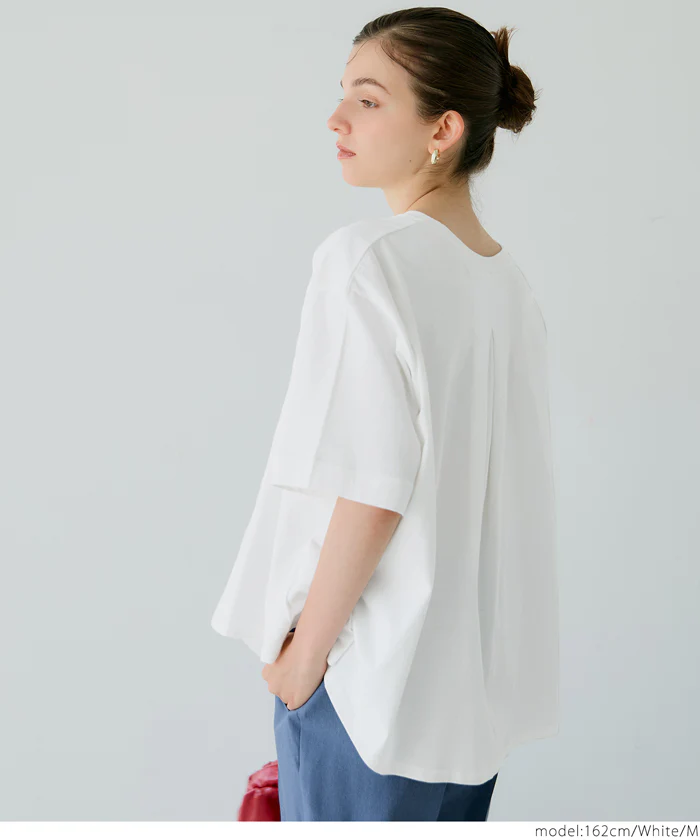 バックタックフレアTシャツ レディース メール便不可 - Image 3