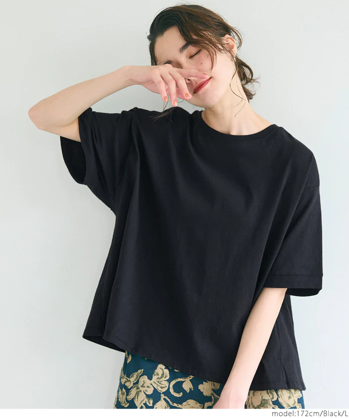 バックタックフレアTシャツ レディース メール便不可 - Image 8