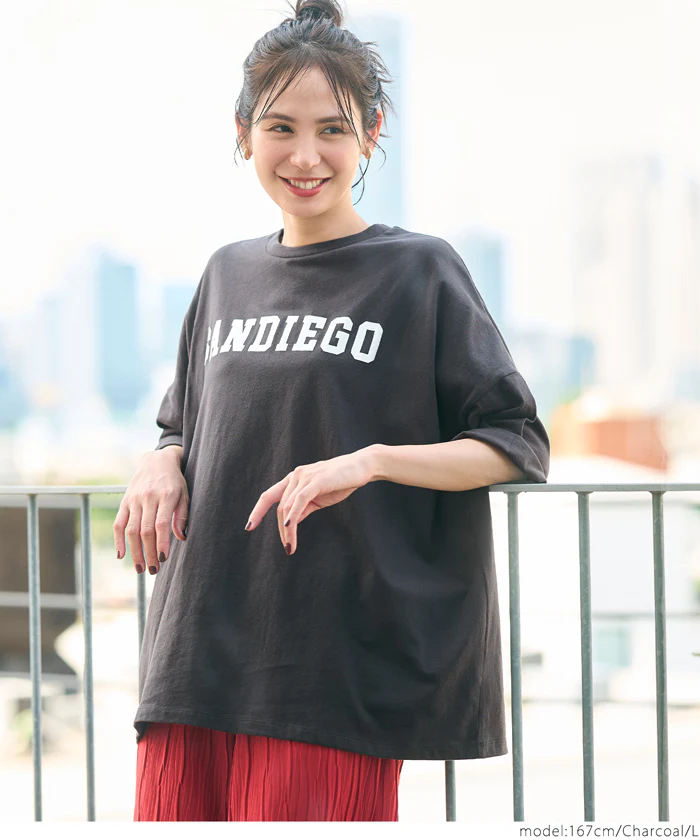 セール★1290円→990円 ロゴビッグTシャツ レディース メール便可 - Image 12