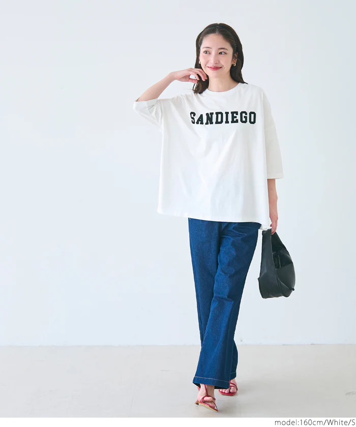 セール★1290円→990円 ロゴビッグTシャツ レディース メール便可 - Image 2
