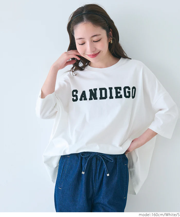 セール★1290円→990円 ロゴビッグTシャツ レディース メール便可 - Image 7