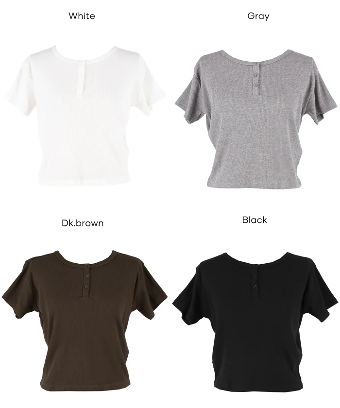 リブヘンリーネックTシャツ レディース メール便不可 - Image 20