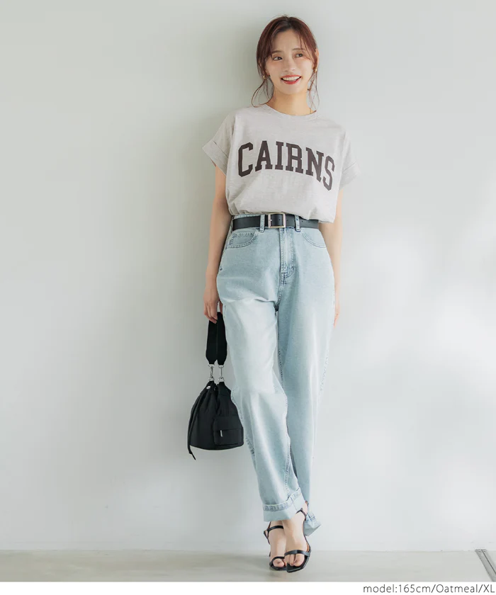 セール★990円→550円 フレンチスリーブロゴプリントTシャツ レディース メール便不可 - Image 10