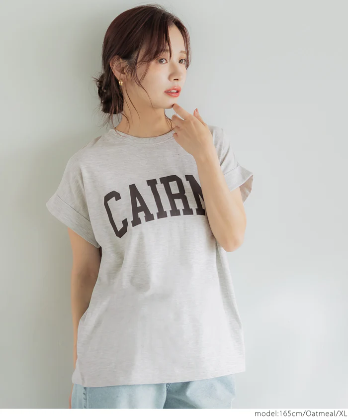セール★990円→550円 フレンチスリーブロゴプリントTシャツ レディース メール便不可 - Image 11