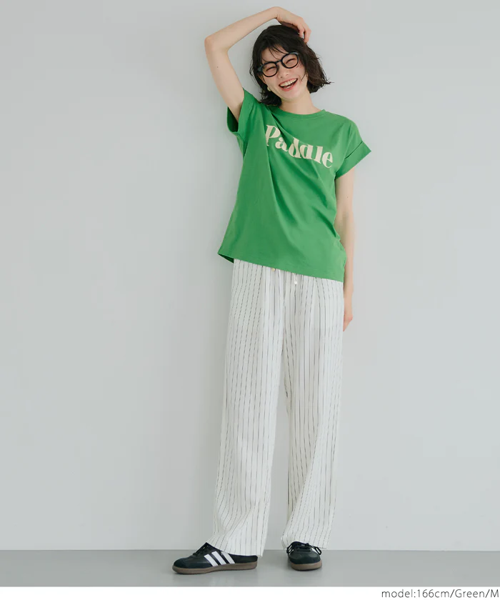 セール★990円→550円 フレンチスリーブロゴプリントTシャツ レディース メール便不可 - Image 12