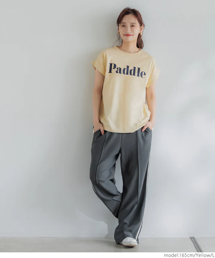 セール★990円→550円 フレンチスリーブロゴプリントTシャツ レディース メール便不可 - Image 18