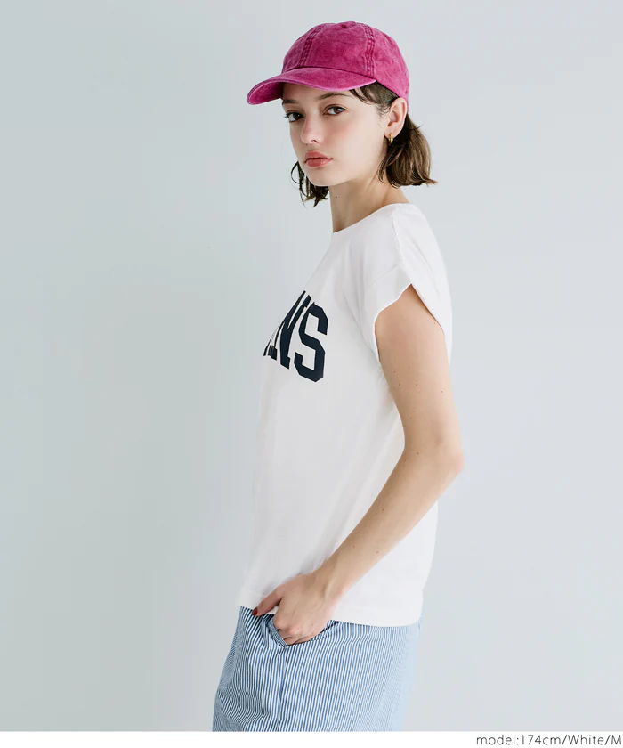 セール★990円→550円 フレンチスリーブロゴプリントTシャツ レディース メール便不可 - Image 4