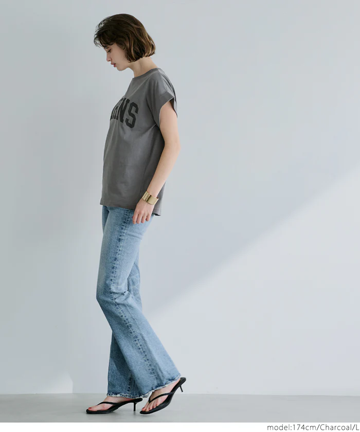 セール★990円→550円 フレンチスリーブロゴプリントTシャツ レディース メール便不可 - Image 8