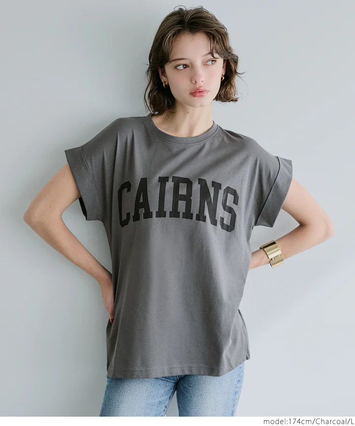 セール★990円→550円 フレンチスリーブロゴプリントTシャツ レディース メール便不可 - Image 9