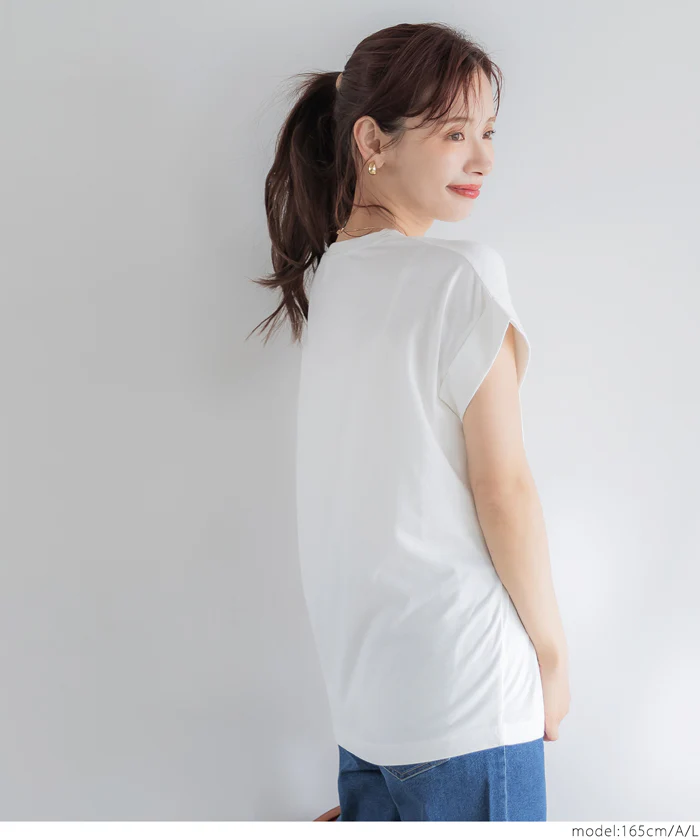 セール★990円→550円 フレンチスリーブロゴTシャツ レディース メール便不可 - Image 4