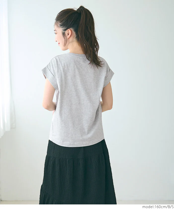 セール★990円→550円 フレンチスリーブロゴTシャツ レディース メール便不可 - Image 8