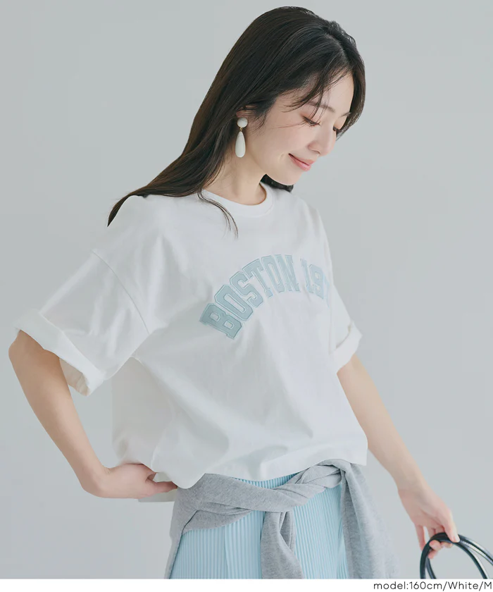 オーバーシルエットロゴTシャツ レディース メール便不可 - Image 3