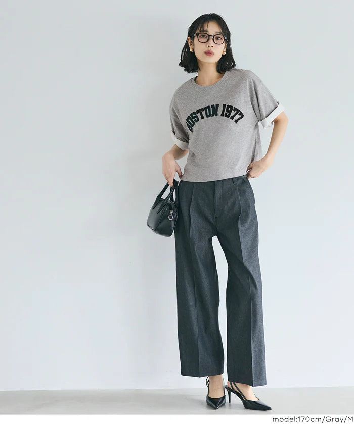オーバーシルエットロゴTシャツ レディース メール便不可 - Image 8
