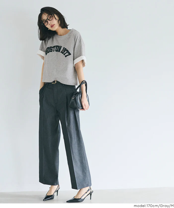 オーバーシルエットロゴTシャツ レディース メール便不可 - Image 9
