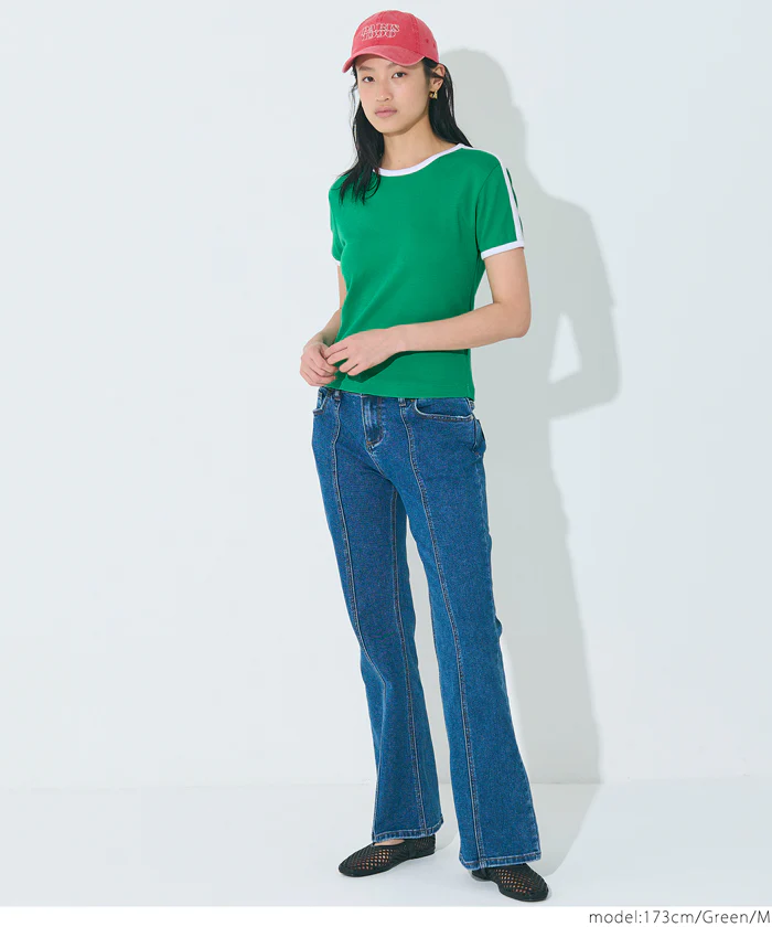 セール★1290円→550円 スムースコンパクトリンガーTシャツ レディース メール便不可 - Image 11