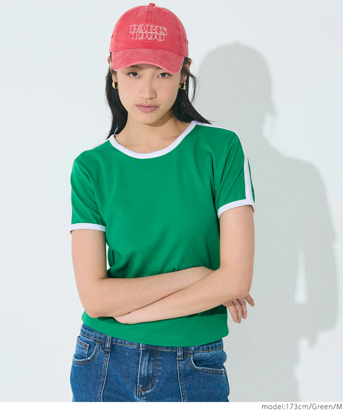 セール★1290円→550円 スムースコンパクトリンガーTシャツ レディース メール便不可 - Image 12