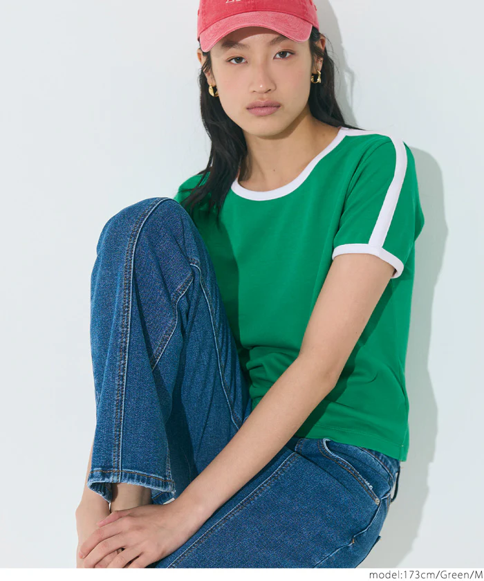 セール★1290円→550円 スムースコンパクトリンガーTシャツ レディース メール便不可 - Image 13
