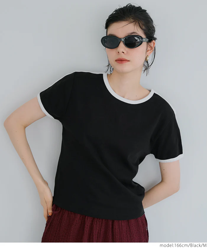 セール★1290円→550円 スムースコンパクトリンガーTシャツ レディース メール便不可 - Image 15