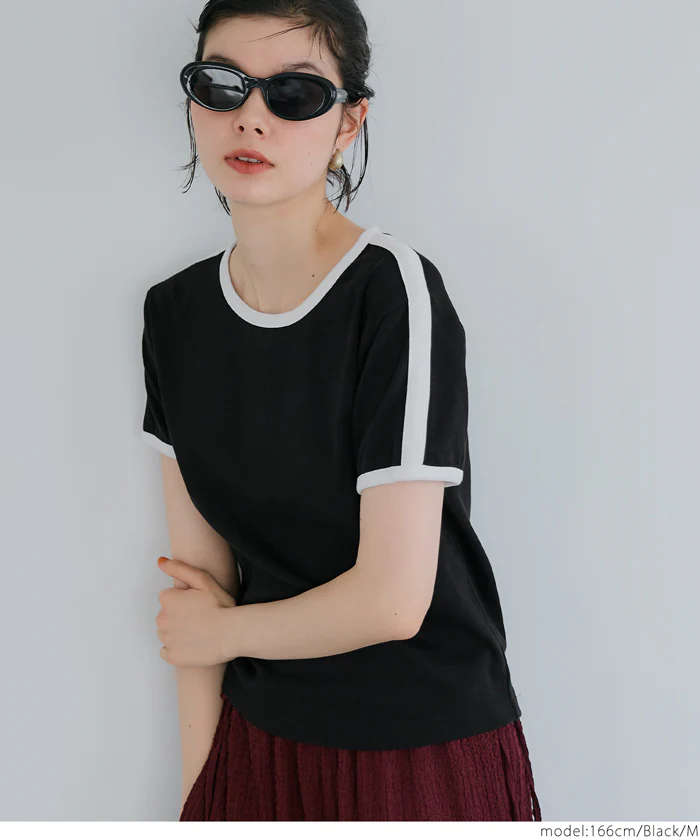 セール★1290円→550円 スムースコンパクトリンガーTシャツ レディース メール便不可 - Image 17