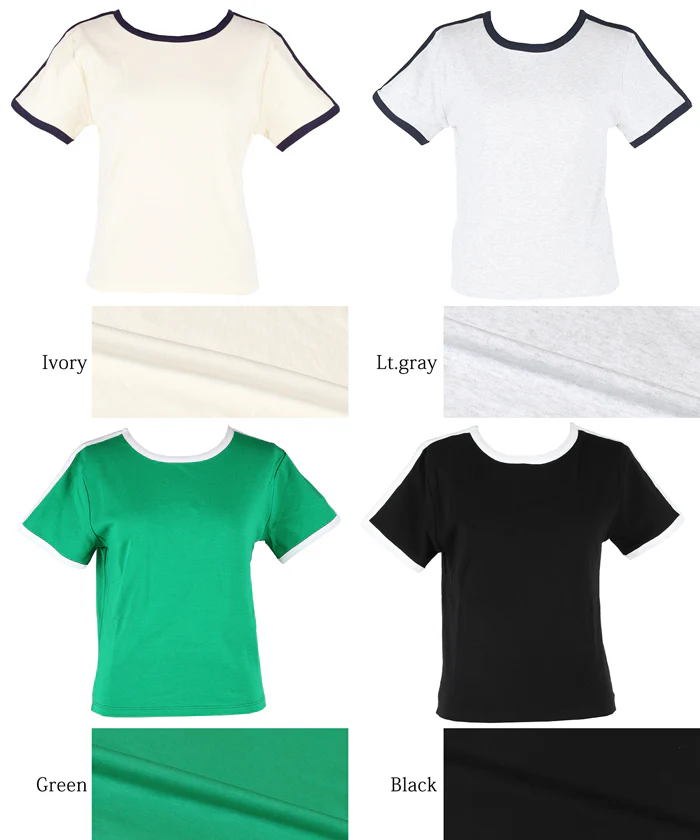 セール★1290円→550円 スムースコンパクトリンガーTシャツ レディース メール便不可 - Image 21