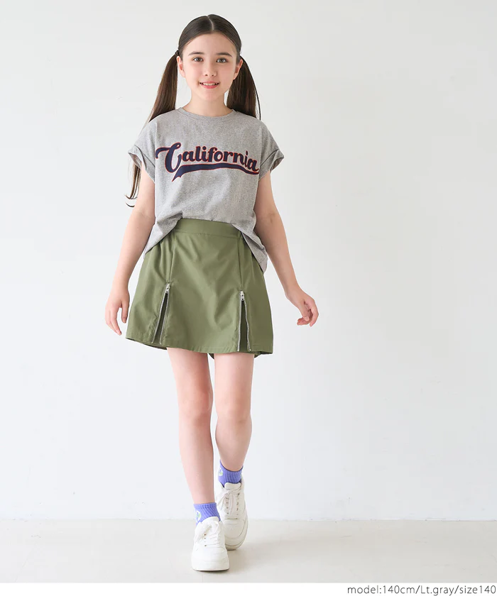 親子お揃いレギュラーウェイトロールアップロゴTシャツ キッズ メール便可 - Image 12