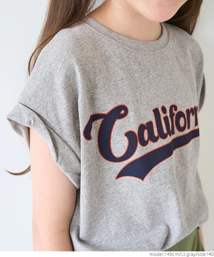 親子お揃いレギュラーウェイトロールアップロゴTシャツ キッズ メール便可 - Image 13