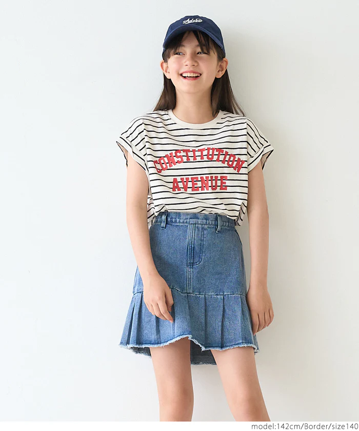 親子お揃いレギュラーウェイトロールアップロゴTシャツ キッズ メール便可 - Image 16