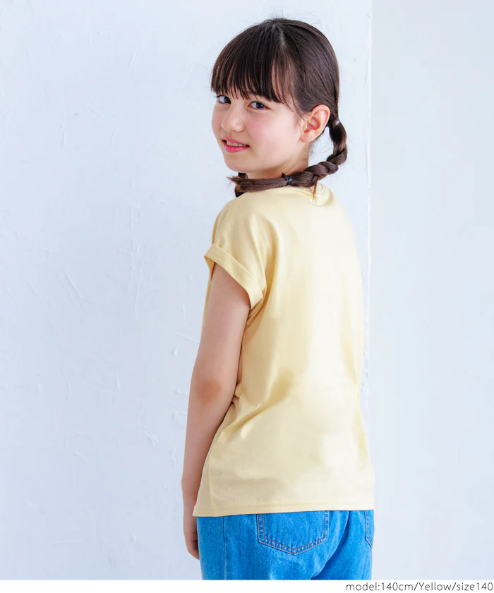 セール★790円→390円 親子お揃いフレンチスリーブロゴプリントTシャツ キッズ メール便不可 - Image 17