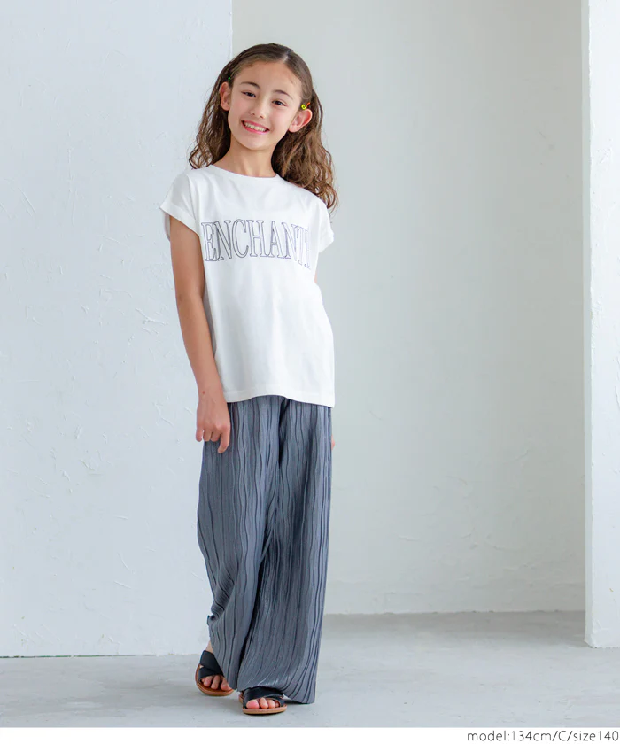 セール★790円→590円 親子お揃いフレンチスリーブロゴTシャツ キッズ メール便不可 - Image 10