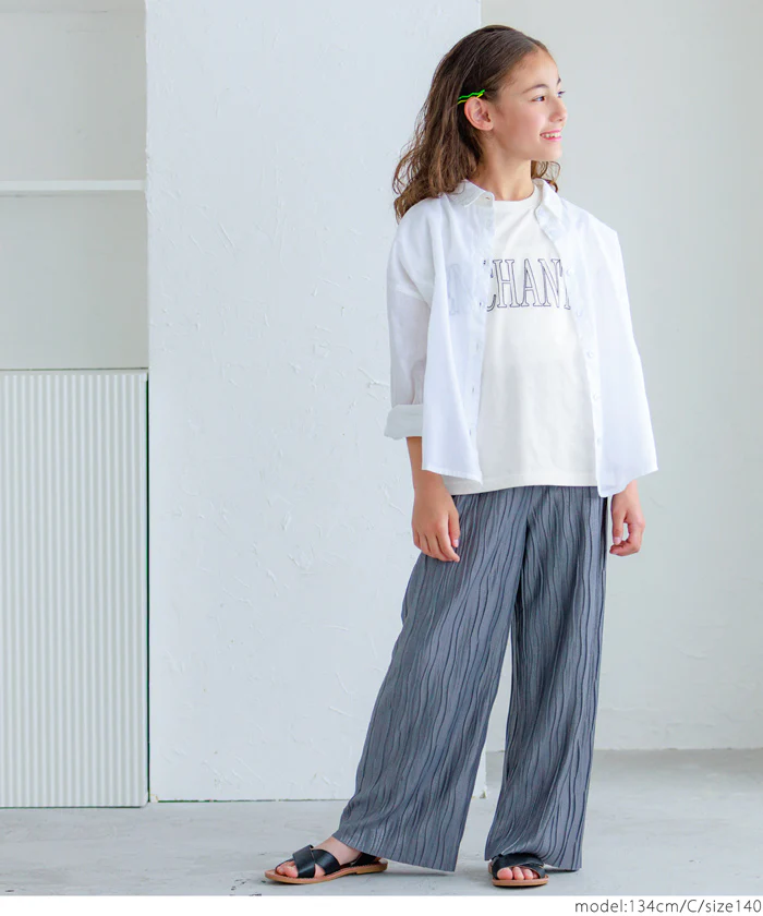 セール★790円→590円 親子お揃いフレンチスリーブロゴTシャツ キッズ メール便不可 - Image 13