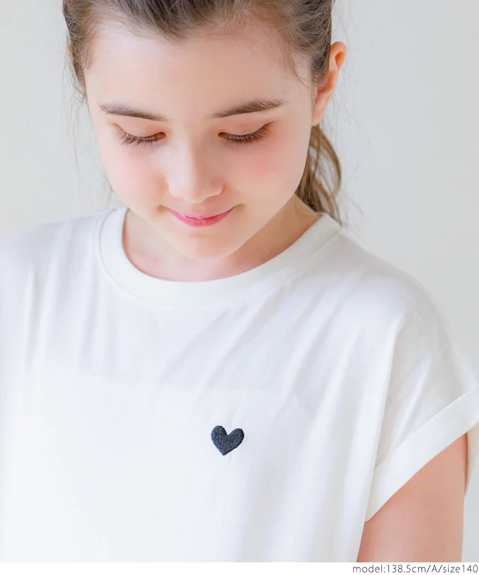 セール★790円→590円 親子お揃いフレンチスリーブロゴTシャツ キッズ メール便不可 - Image 5