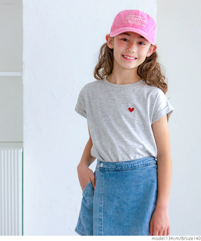 セール★790円→590円 親子お揃いフレンチスリーブロゴTシャツ キッズ メール便不可 - Image 9