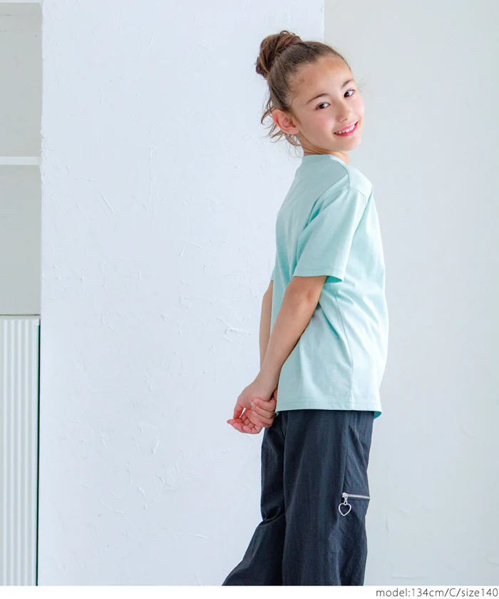 セール★790円→590円 親子お揃いベーシックロゴTシャツ キッズ メール便不可 - Image 9