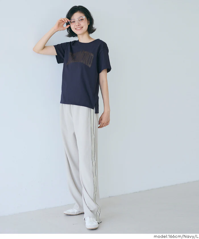 サイドスリットプリントTシャツ レディース メール便不可 - Image 14