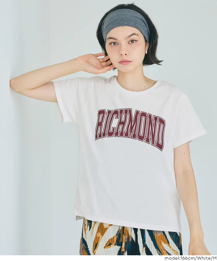 サイドスリットプリントTシャツ レディース メール便不可 - Image 3